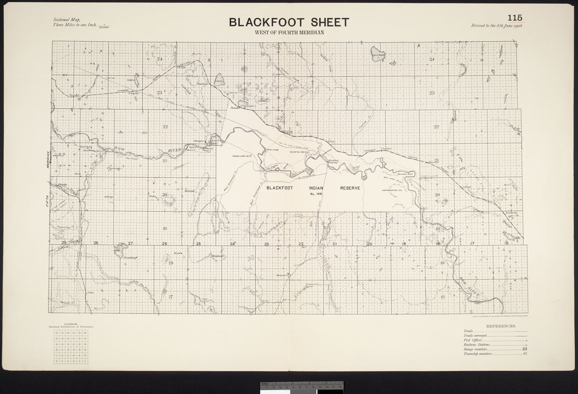 Digitized image of map no. 115, Blackfoot, west of the fourth meridian, image number e003004667