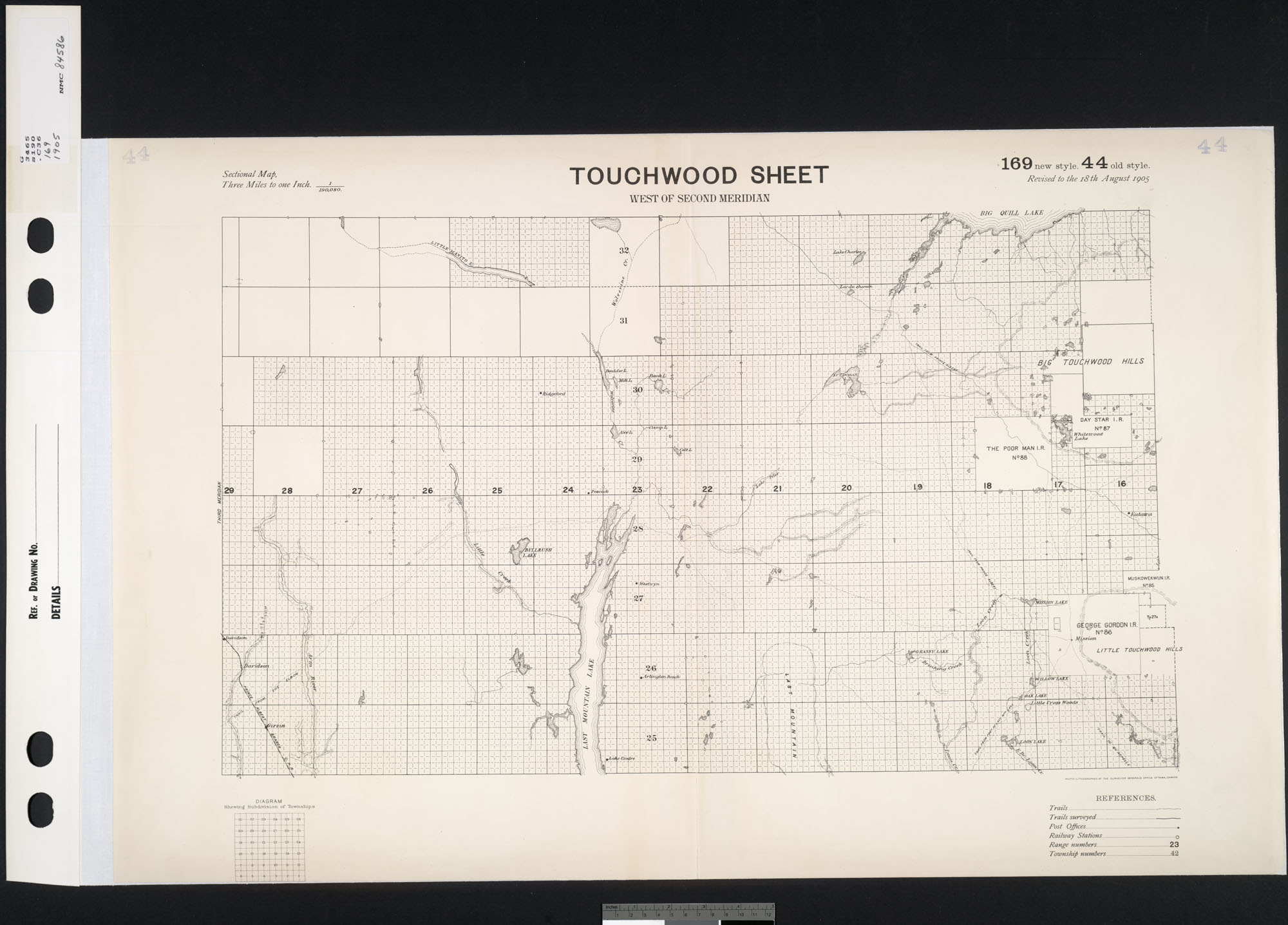 Digitized image of map no. 169, Touchwood, west of the second meridian, image number e003004711