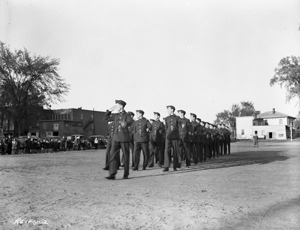 Royal Canadian Air Cadet parade, Hawkesbury, Ontario, Canada, 22 May 1944.