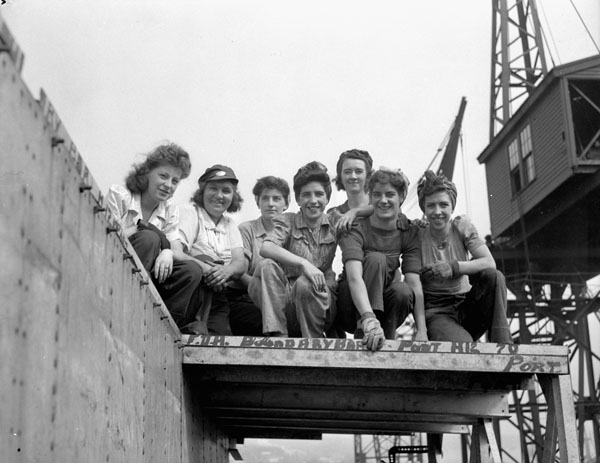 Female workers at Halifax Shipyards, Halifax, Nova Scotia, Canada, September 1943.