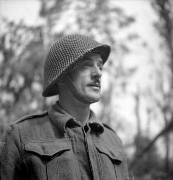 Private Leo Dupras of Le Régiment de la Chaudière, Carpiquet, France, 8 July 1944.