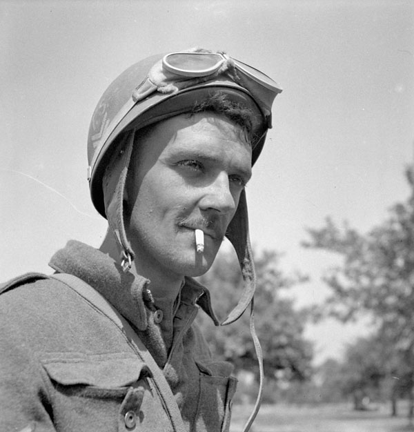 Sergeant Ben Landriault of the Carrier Platoon, Toronto Scottish Regiment (M.G.), Tilly-la-Campagne, France, 8 August 1944.
