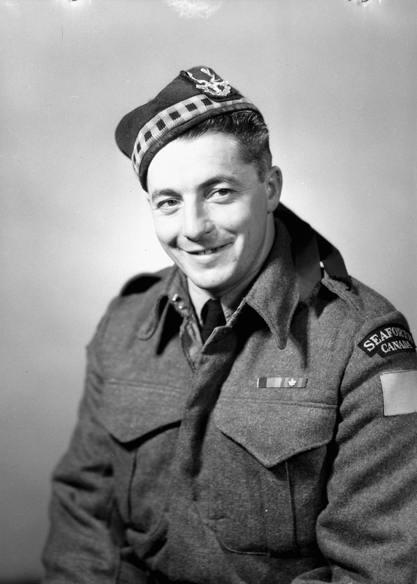 Private Ernest Alvia “Smoky” Smith, V.C., of The Seaforth Highlanders of Canada.