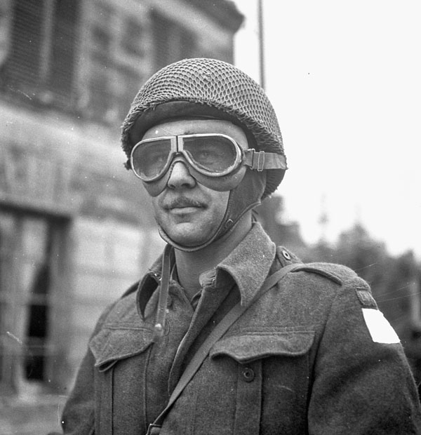 Sapper Bob Cheesman, Royal Canadian Engineers (R.C.E.), Caen, France, 11 July 1944.