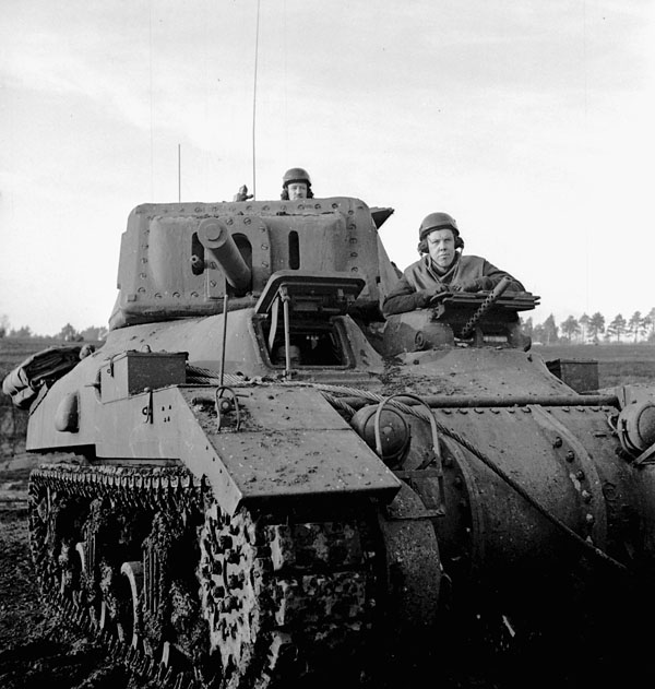 A Ram II tank of the  Royal Canadian Armoured Corps during a training exercise, England, 22 December 1942.